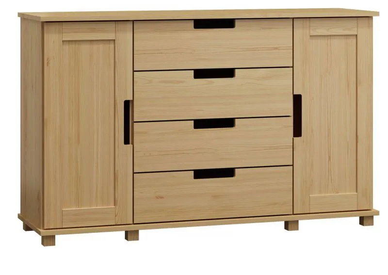 Commode en pin massif naturel 004 | 100 x 120 x 42 cm | Design moderne et robuste