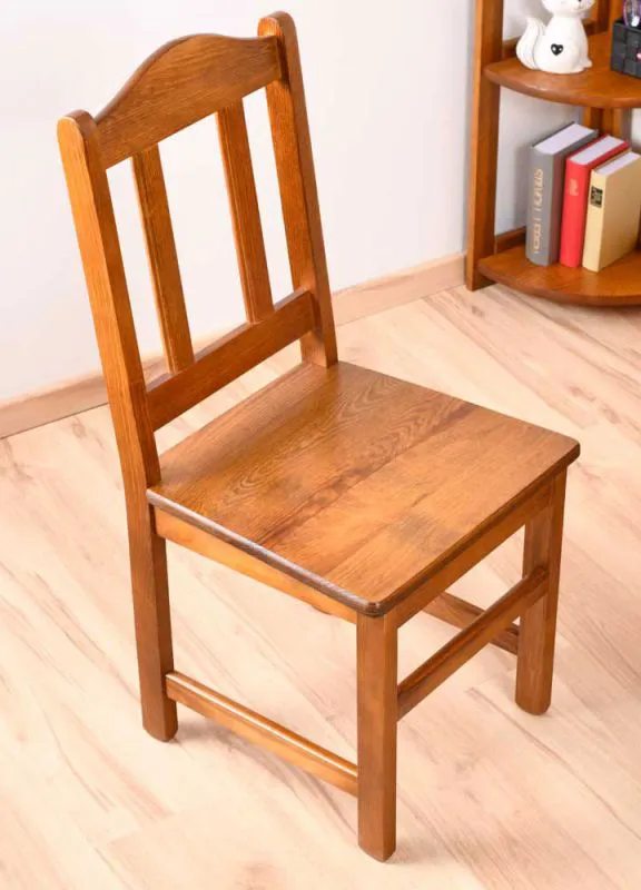 Chaise en pin massif finition chêne Junco 247 | Design moderne | 95 x 44 x 46 cm