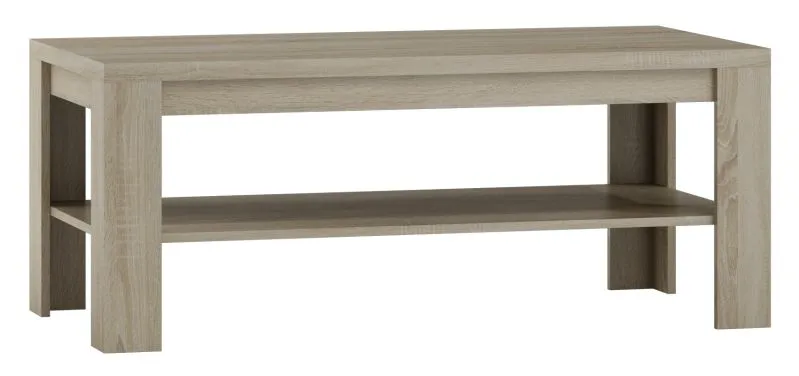 Table basse Lorengau 09 | Finition chêne Sonoma | 120 x 60 x 49 cm | Design moderne