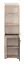 Armoire Gainesville 02, couleur : chêne clair / brun foncé - Dimensions : 199 x 53 x 40 cm (H x L x P), avec 2 portes et 5 compartiments