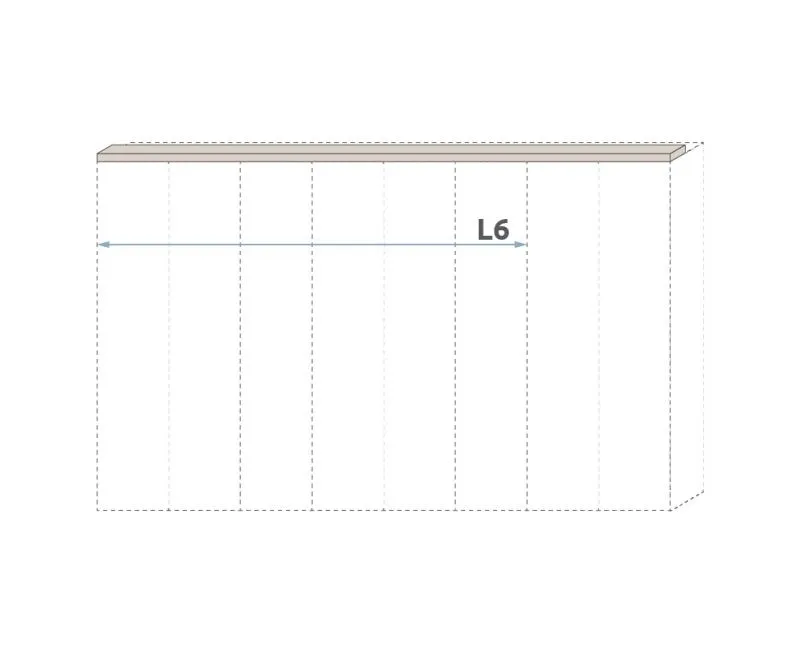 Cadre supérieur pour armoire à portes battantes / Armoire Neiafu et modules d'extension, couleur : cachemire, lot de 2, Largeur : 272 cm
