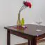 Table en pin massif, couleur noyer 002 (carré) - Dimensions 75 x 75 cm (L x P)