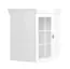 Dessus de vitrine pour commode Sentis, couleur : blanc pin - 97 x 75 x 75 cm (H x L x P)