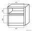 Table de chevet Popondetta 10, couleur : chêne Sonoma - Dimensions : 52 x 50 x 38 cm (H x L x P)
