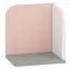Chambre d'enfant - Étagère suspendue / étagère murale Renton 16, couleur : gris platine / blanc / rose poudré - Dimensions : 27 x 27 x 20 cm (H x L x P)