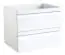 Meuble sous-lavabo Bikaner 01 avec découpe pour siphon, couleur : blanc brillant - 50 x 59 x 45 cm (H x L x P)
