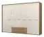 Armoire à portes battantes / Penderie avec cadre Gataivai 51, Couleur : Beige brillant / Noyer - Dimensions : 224 x 272 x 56 cm (H x L x P)