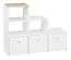 Chambre d'enfant - Étagère Egvad 12, couleur : blanc / hêtre - Dimensions : 95 x 122 x 40 cm (H x L x P), avec 3 tiroirs et 3 compartiments