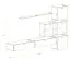 Meuble-paroi au design élégant Balestrand 299, couleur : chêne wotan / blanc - dimensions : 200 x 310 x 40 cm (h x l x p), avec 10 compartiments