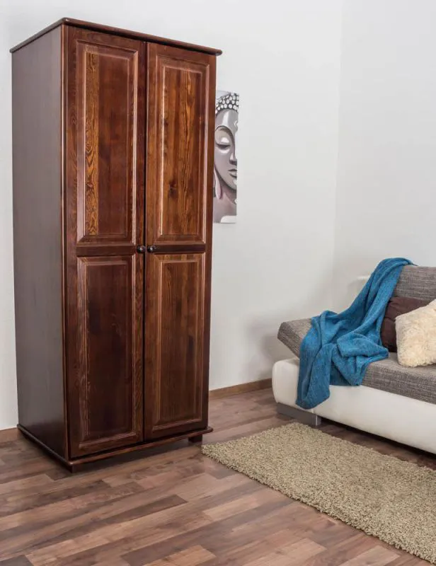 Armoire 80 cm de large, Couleur: Noisette, massif Abbildung