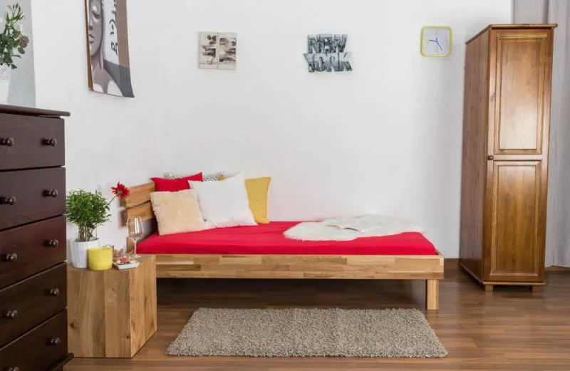 Chêne Lit 90 x 200 cm huilé Abbildung