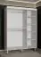 Armoire à portes coulissantes au design stylé Jotunheimen 125, couleur : blanc - Dimensions : 208 x 150,5 x 62 cm (H x L x P)