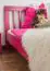 Lit simple "Easy Premium Line" K8, hêtre massif verni rose - couchette : 90 x 200 cm