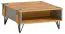Table basse design industriel Atule 12 | Chêne & Gris | 80 x 80 x 37 cm | Pieds métal robustes