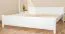 Lit double / lit d'appoint en pin massif blanc 77, avec sommier à lattes - 180 x 200 cm (l x L)