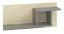 Chambre d'adolescents - Étagère suspendue / étagère murale Jurupa 09, couleur : hêtre / gris platine - Dimensions : 41 x 92 x 24 cm (h x l x p)