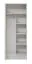 Armoire penderie Sidonia 03 | Chêne blanc | 200 x 82 x 53 cm | Design moderne et pratique