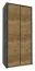 90 cm de large Armoire avec 2 portes | Couleur: Chêne Brun foncé Abbildung