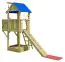 Tour de jeux K25 avec balcon, passerelle d'escalade et bac à sable - Dimensions : 475 x 225 cm (L x l)