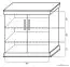 Commode Wewak 02, couleur : chêne Sonoma - Dimensions : 98 x 100 x 42 cm (H x L x P)