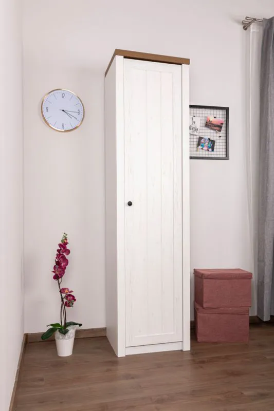 50 cm de large Armoire avec 1 porte | Couleur: Blanc Abbildung