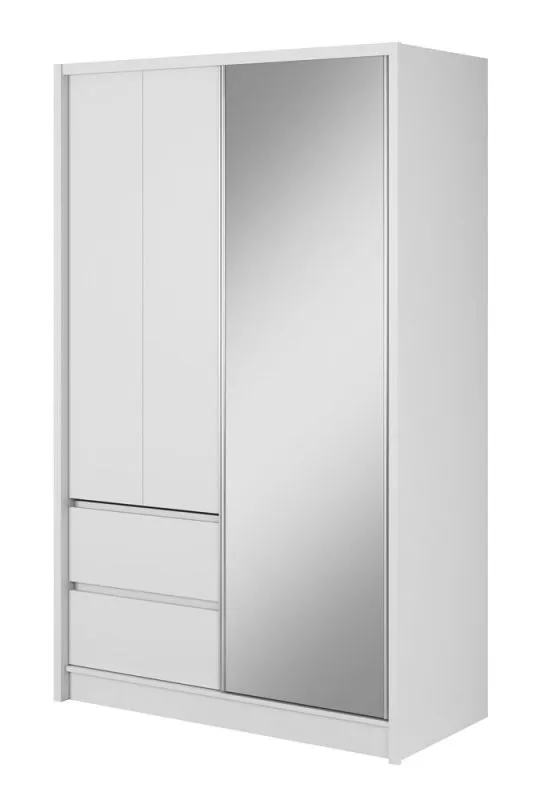 Armoire à portes coulissantes Kirkdale 11 | Grand espace de rangement | 214 x 134 x 62 cm | Blanc moderne