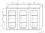 Dessus de vitrine pour commode Cikupa, couleur : noyer / orme - Dimensions : 86 x 130 x 35 cm (H x L x P)
