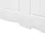 Lit double Gyronde 18, pin massif, laqué blanc - Surface de couchage : 140 x 200 cm (l x L)