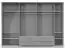 Armoire à portes battantes / penderie Siumu 38, Couleur : Blanc / Blanc brillant - 224 x 317 x 56 cm (H x L x P)