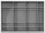 Armoire à portes battantes / penderie Siumu 26, Couleur : Blanc / Blanc brillant - 224 x 317 x 56 cm (H x L x P)