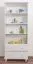 Bibliothèque en bois de pin massif, laqué blanc B001 - Dimensions 190 x 80 x 42 cm (H x L x P)