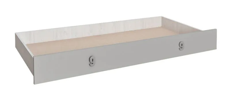 Tiroir de lit pour lit Luis, couleur : chêne blanc / gris - 80 x 190 cm (l x L)