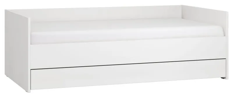 Lit simple / lit d'appoint, couleur : blanc - couchette : 90 x 200 cm (l x L)