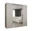 Armoire penderie 2 portes miroir Korab 88 | 2 m large | Kaschmir | Poignées or | Soft-Close