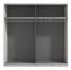 Armoire penderie à portes coulissantes Krupa 01 | Finition cachemire | 2,2 m de large | Porte miroir | Bords ABS