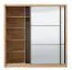 Armoire à portes coulissantes miroir | 2 portes | Chêne Artisan | 215,5 x 213 x 60 cm | 6 compartiments