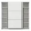 Penderie large à portes coulissantes Kule 07 | Blanc élégant | 2 tringles | 10 compartiments | 210 x 217 x 62,5 cm