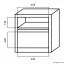 Table de chevet Popondetta 10, couleur : chêne Sonoma - Dimensions : 52 x 50 x 38 cm (H x L x P)