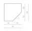 Armoire d’angle Lede 02 | 2 portes battantes | gris, chêne, blanc | 190 x 90 x 90 cm | Chambre jeune