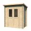 Bois-Abri de jardin 1,98 x 1,28 mètres (incl. toit) | Laissé naturel | toit à une pente Abbildung