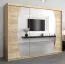 250 cm de large Armoire à portes coulissantes avec 3 portes | 10 casiers | 2 tringles à vêtements | Couleur: Chêne Sonoma Abbildung