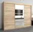 250 cm de large Armoire à portes coulissantes avec 3 portes | 10 casiers | 2 tringles à vêtements | Couleur: Chêne Sonoma  Abbildung