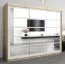 250 cm de large Armoire à portes coulissantes avec 3 portes | 10 casiers | 2 tringles à vêtements | Couleur: Chêne Sonoma / Blanc Abbildung