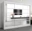 250 cm de large Armoire à portes coulissantes avec 3 portes | 10 casiers | 2 tringles à vêtements | Couleur: Blanc Abbildung