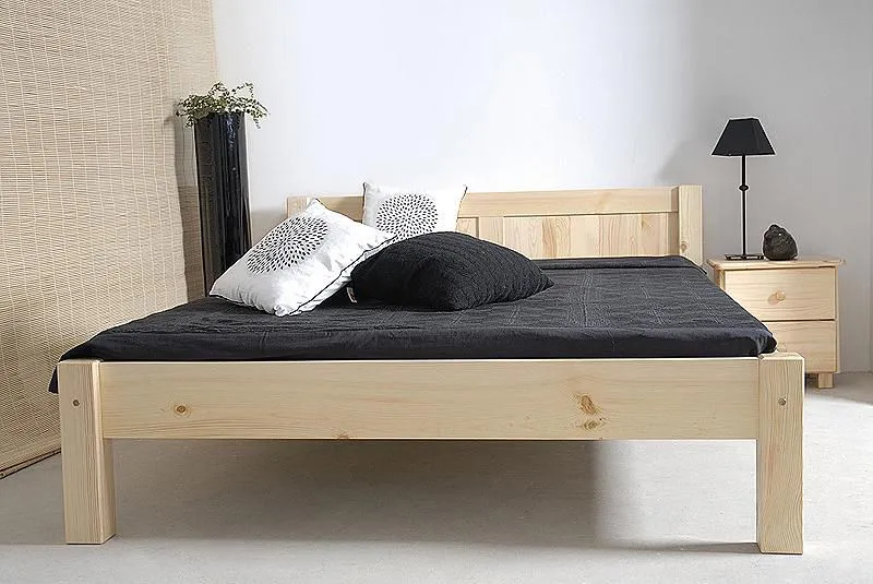 Lit 140 x 200 cm Pin Naturel avec sommier à lattes Abbildung