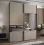 Penderie / Armoire à portes coulissantes / 2 tringles à vêtements / 245,5 x 190 x 64 cm / Miroir / 11 compartiments / Soft-Close / 2 portes coulissantes / Couleur : Cachemire