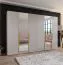 Penderie / Armoire à portes battantes / Couleur : Cachemire / 2 portes miroir / 4 compartiments / 4 tringles à vêtements / Soft-Close / Poignées : Or / Dimensions : 300 x 52 x 202 cm / ABS