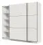 Penderie large à portes coulissantes Kule 07 | Blanc élégant | 2 tringles | 10 compartiments | 210 x 217 x 62,5 cm