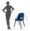 Chaise Coustre 09 bleu marine | Hêtre massif | Pieds noirs | Velours | 86 x 50 x 45 cm | Design expressif