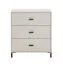 Commode / 3 tiroirs / Couleur : Cachemire / Design moderne / Dimensions : 80 x 40 x 90 cm / Chants ABS / Pieds & Poignées : Noir / Pour chambre à coucher